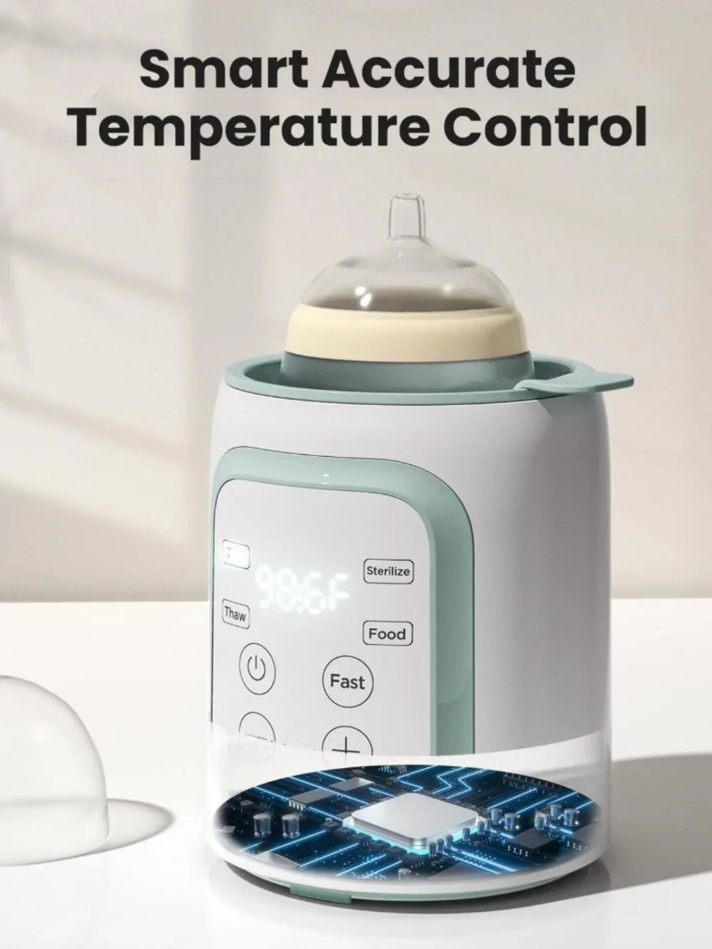 8-in-1 Fast Bottle Warmer with Timer | Multi-Use, Safe Material, Precise Temp